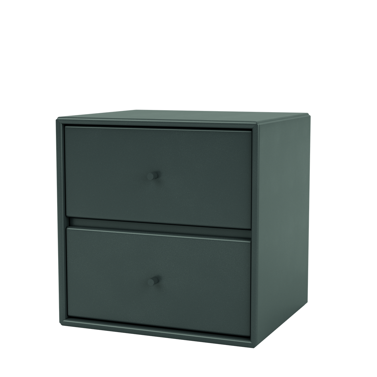 Table de chevet Drift par Peter J. Lassen, laque 163 Black Jade, suspendu au mur, packshot Montana