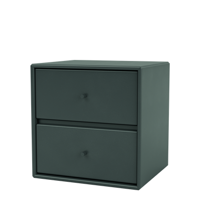 Table de chevet Drift par Peter J. Lassen, laque 163 Black Jade, suspendu au mur, packshot Montana
