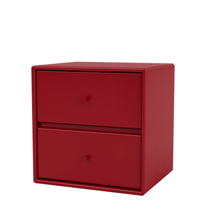 Table de chevet Drift par Peter J. Lassen, laque 165 Beetroot, suspendu au mur, packshot Montana