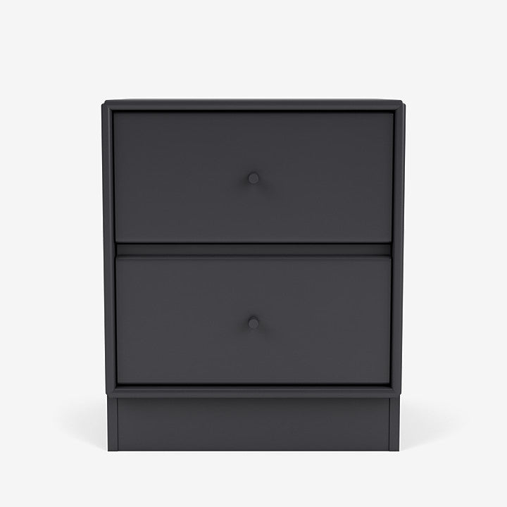 Table de chevet Drift par Peter J. Lassen - Montana-04 Anthracite-Plinthe h 7cm-The Woods Gallery