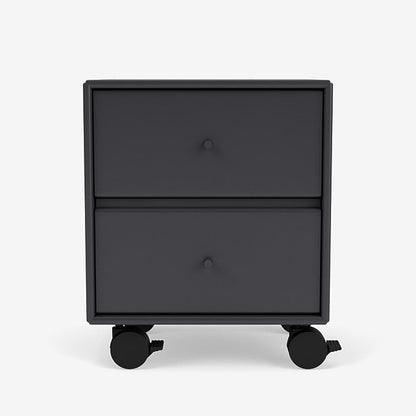 Table de chevet Drift par Peter J. Lassen - Montana-04 Anthracite-Roulettes h 6.8cm-The Woods Gallery