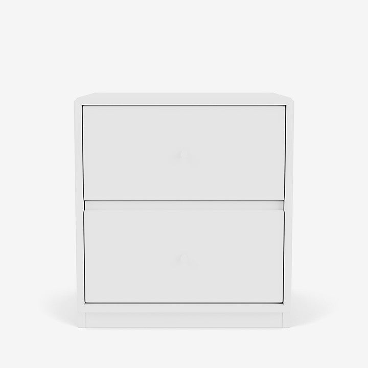Table de chevet Drift par Peter J. Lassen - Montana-101 New White-Plinthe h 3cm-The Woods Gallery