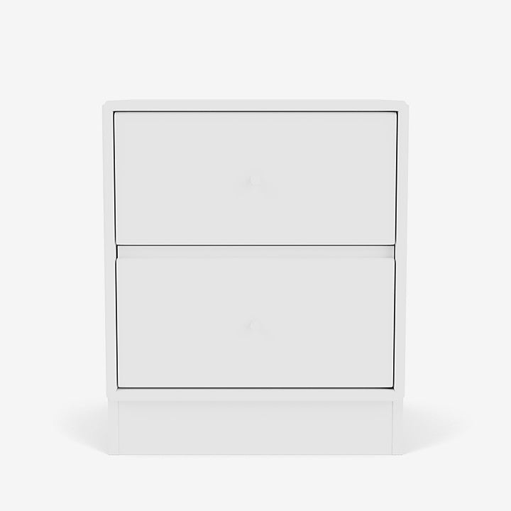 Table de chevet Drift par Peter J. Lassen - Montana-101 New White-Plinthe h 7cm-The Woods Gallery