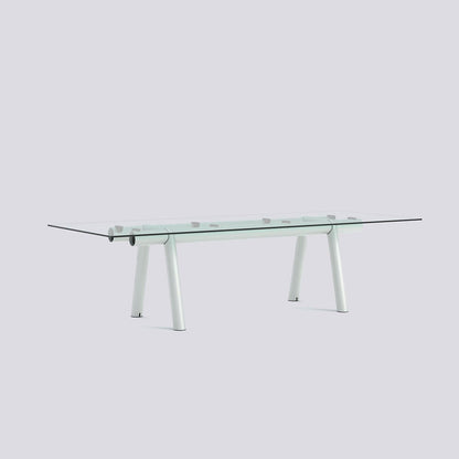Table de travail Boa - Hay-H 75 x l 110 x L 280-Plateau en verre-Gris-The Woods Gallery