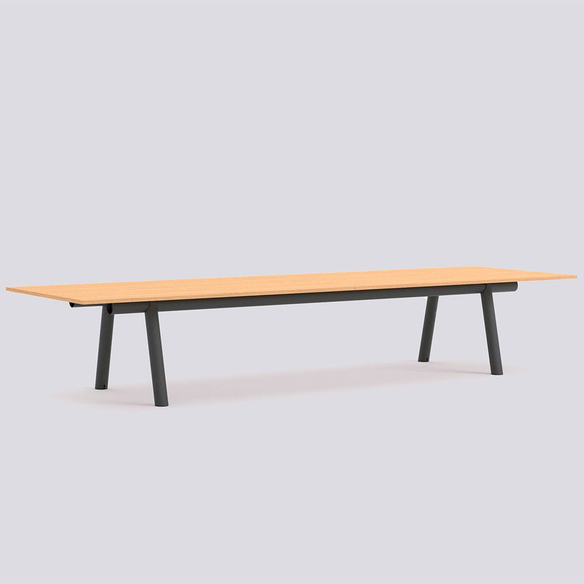 Table de travail Boa - Hay-H 75 x l 128 x L 420-Plateau Chêne-Noir-The Woods Gallery