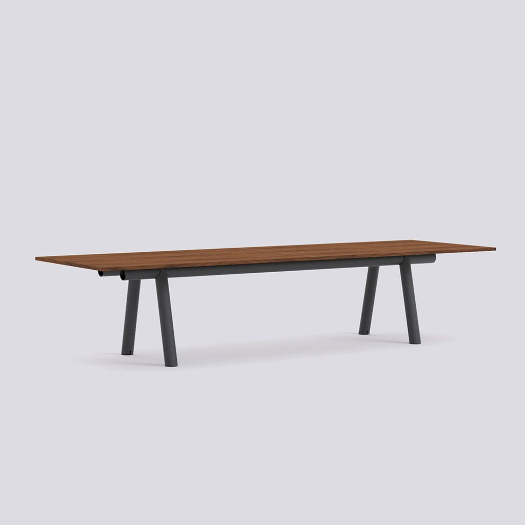 Table de travail Boa - Hay-H 75 x l 128 x L 420-Plateau en bois-Gris-The Woods Gallery