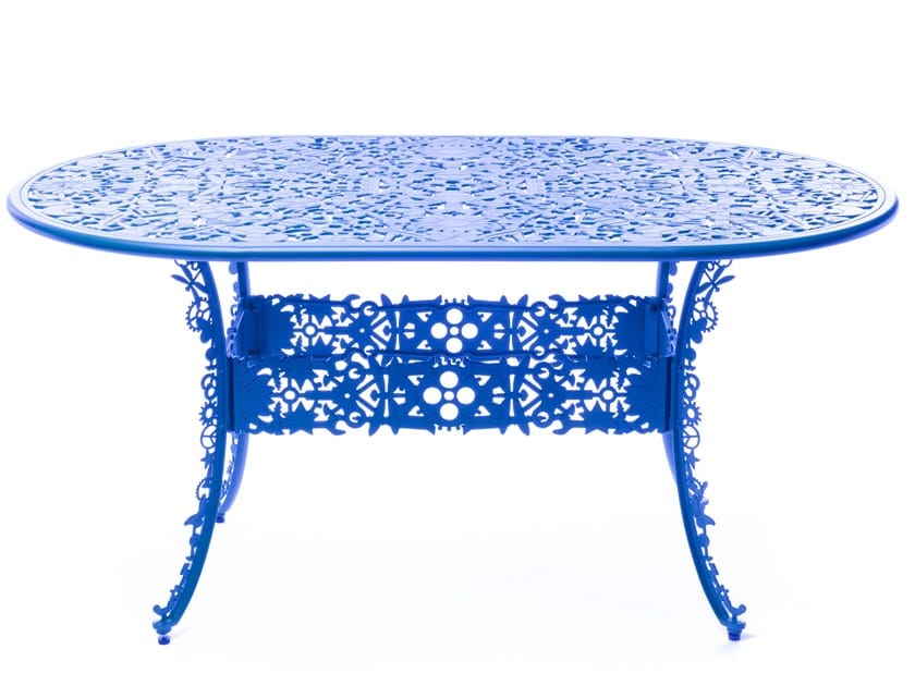 Table en aluminium de Studio Job Ø 152 - Seletti-Bleu-The Woods Gallery