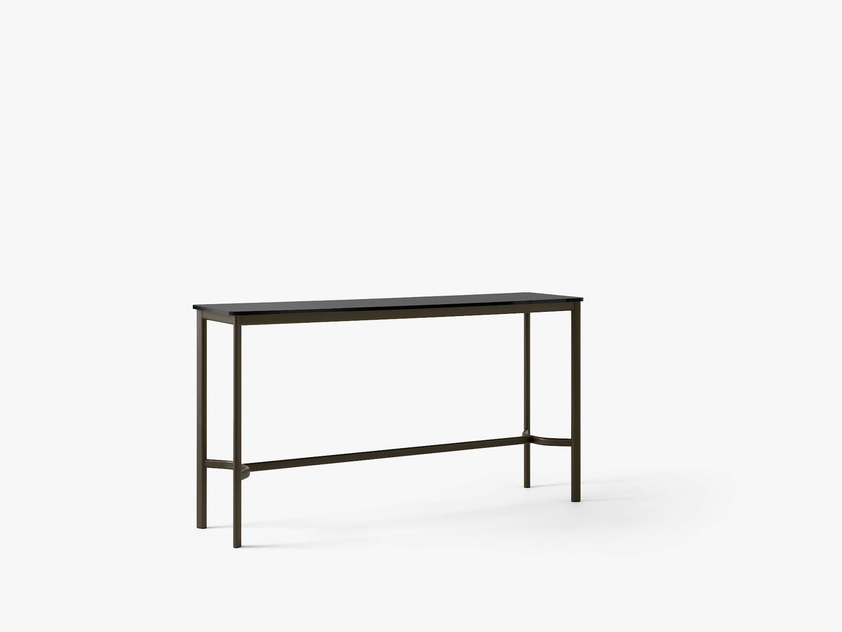 Table haute Drip HW63 de Hee Welling - &amp;Tradition-Noir-Linoléum Burgundy 4154-The Woods Gallery