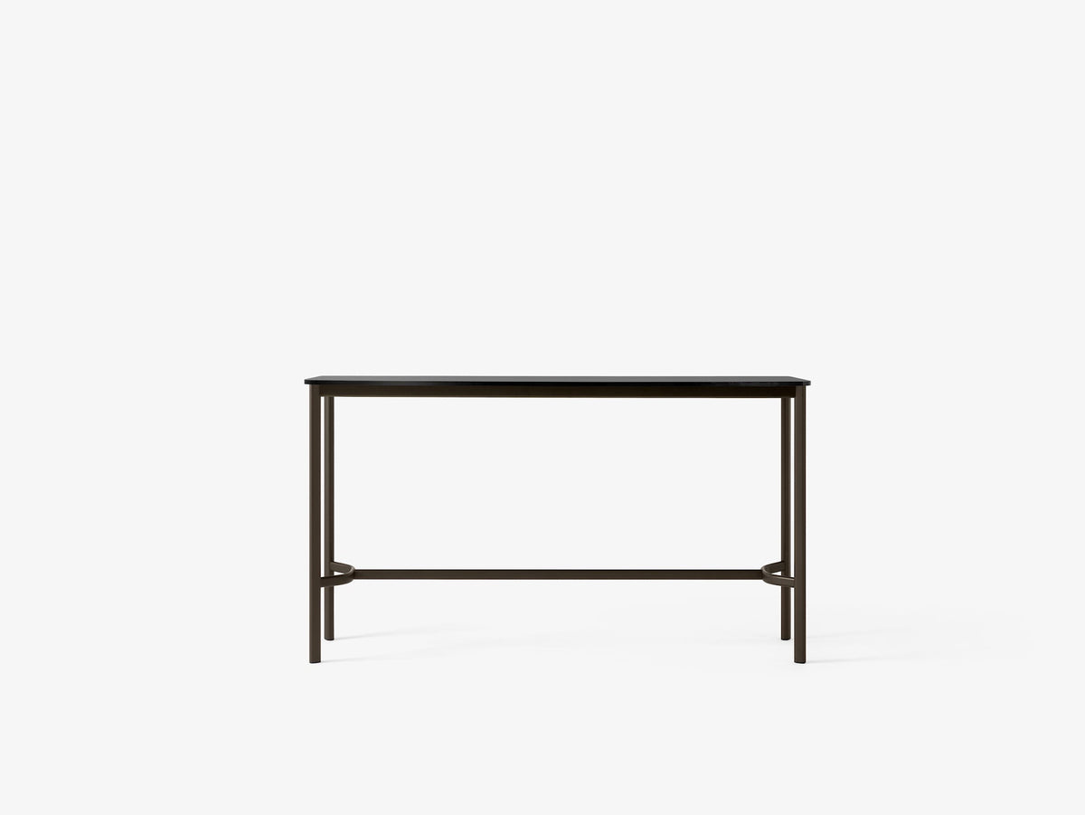 Table haute Drip HW63 de Hee Welling - &amp;Tradition-Noir-Linoléum Burgundy 4154-The Woods Gallery
