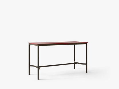 Table haute Drip HW64 de Hee Welling - &amp;Tradition-Bronze-Linoléum Burgundy 4154-The Woods Gallery