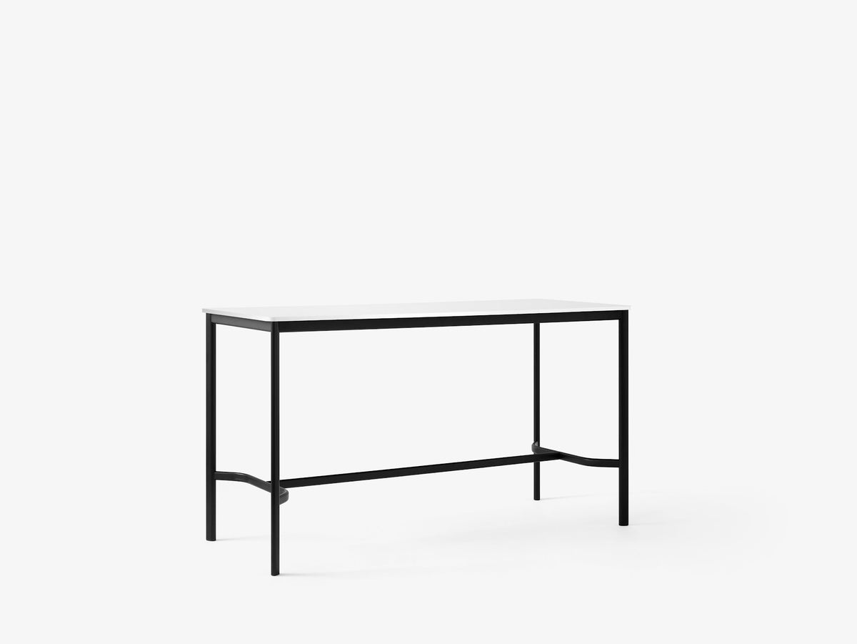 Table haute Drip HW64 de Hee Welling - &amp;Tradition-Noir-Linoléum Burgundy 4154-The Woods Gallery