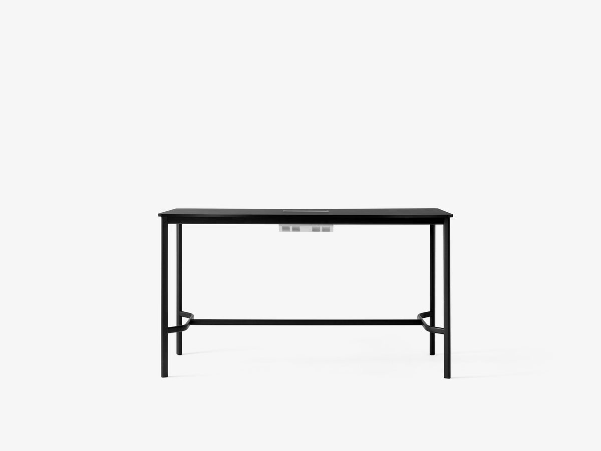 Table haute Drip HW64 de Hee Welling - &amp;Tradition-Noir-Linoléum Burgundy 4154-The Woods Gallery
