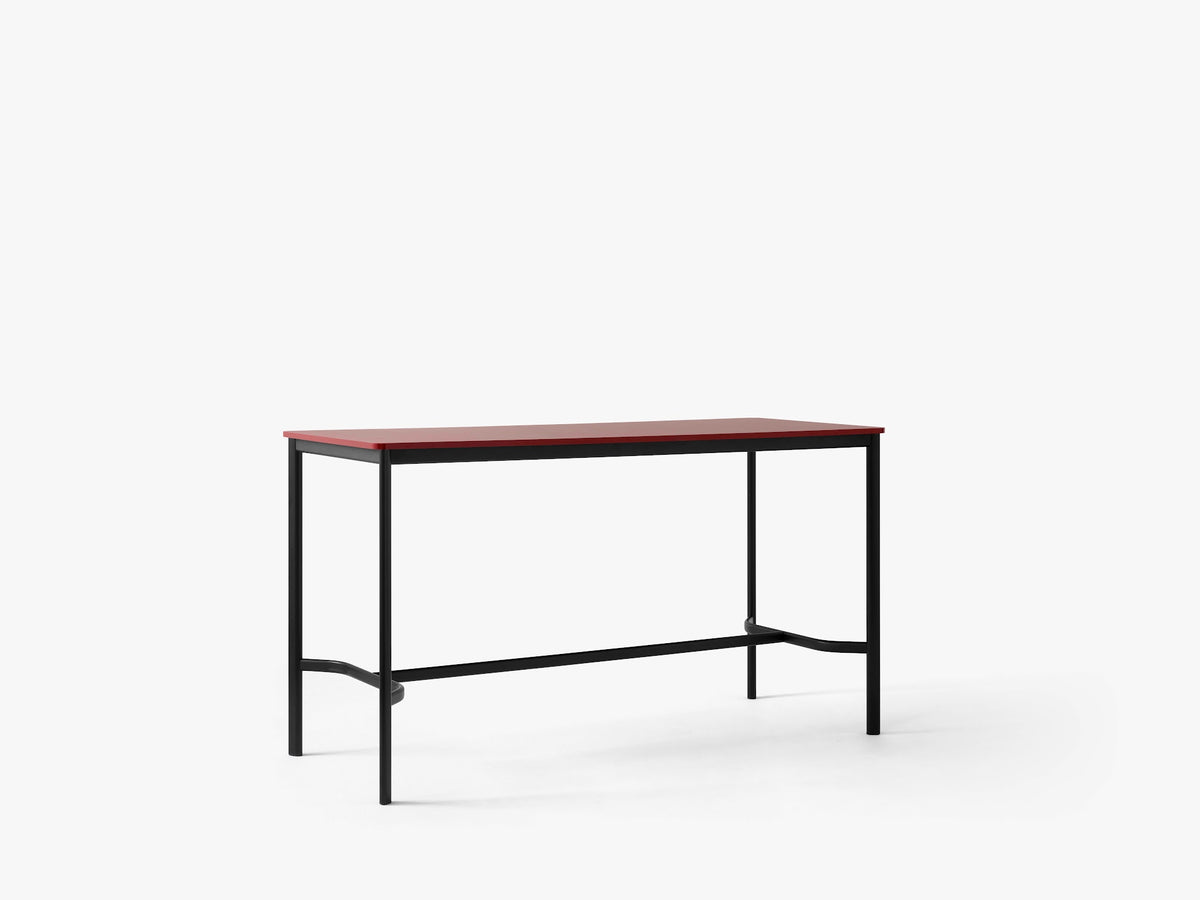 Table haute Drip HW64 de Hee Welling - &amp;Tradition-Noir-Linoléum Burgundy 4154-The Woods Gallery