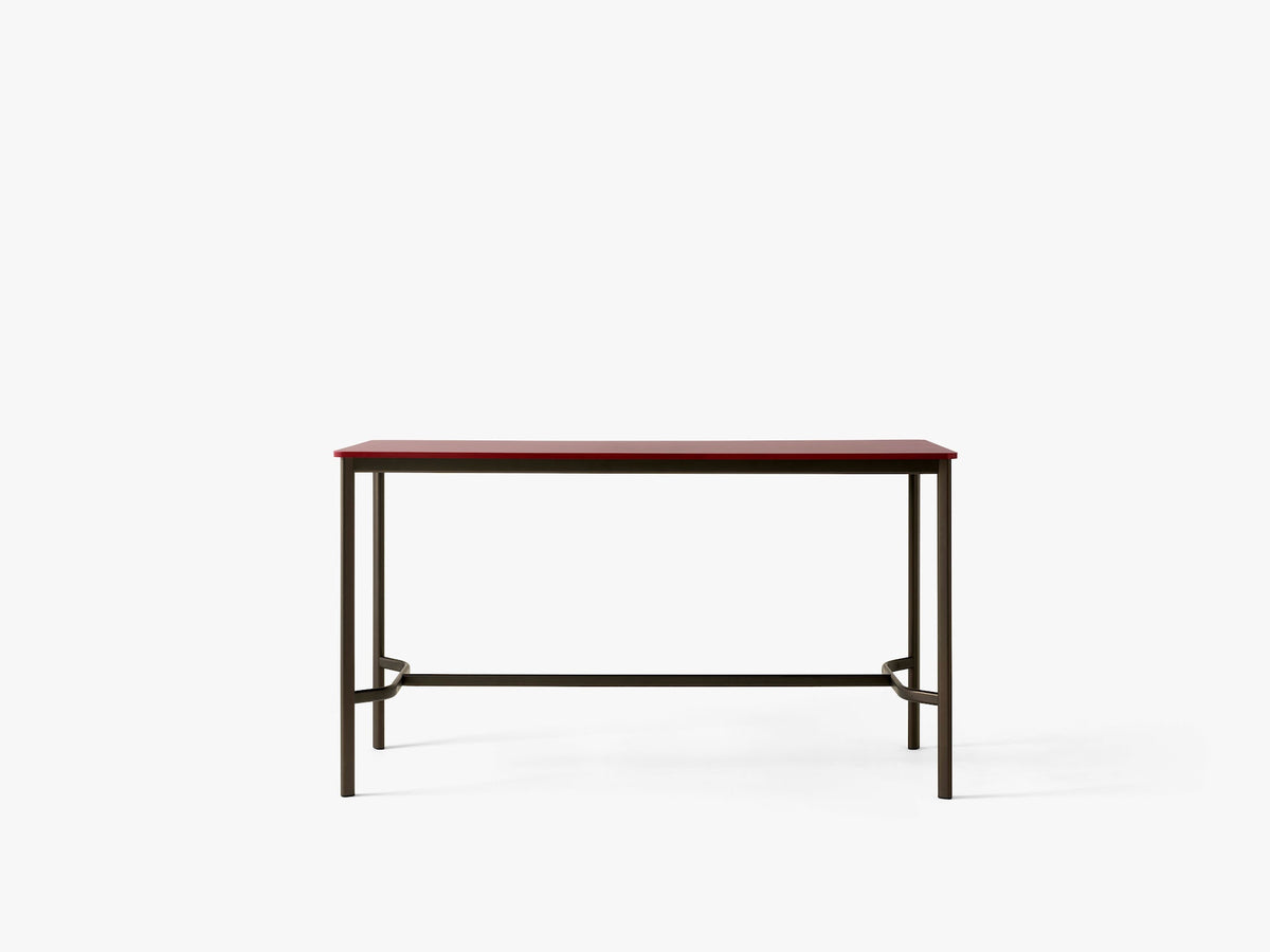 Table haute Drip HW64 de Hee Welling - &amp;Tradition-Noir-Linoléum Burgundy 4154-The Woods Gallery