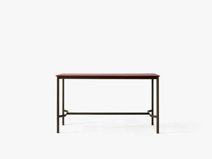 Table haute Drip HW64 de Hee Welling - &amp;Tradition-Noir-Linoléum Burgundy 4154-The Woods Gallery