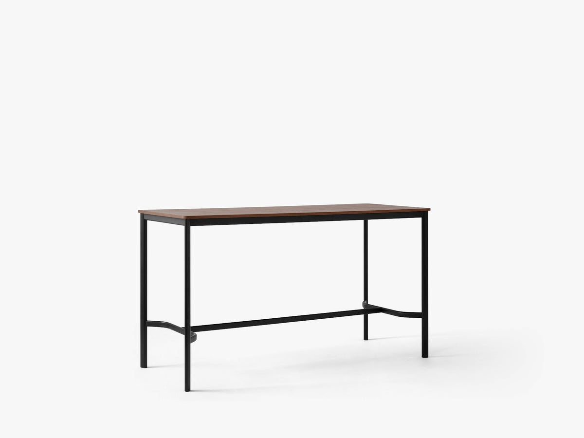 Table haute Drip HW64 de Hee Welling - &amp;Tradition-Noir-Placage de noyer laqué-The Woods Gallery