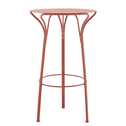 Table haute Hiray Ø 60 cm de Ludovica &amp; Roberto - Kartell-Rouge terre-The Woods Gallery