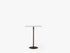 Table haute In Between SK21 de Sami Kallio - &Tradition-Pied central bronze-Marbre-The Woods Gallery