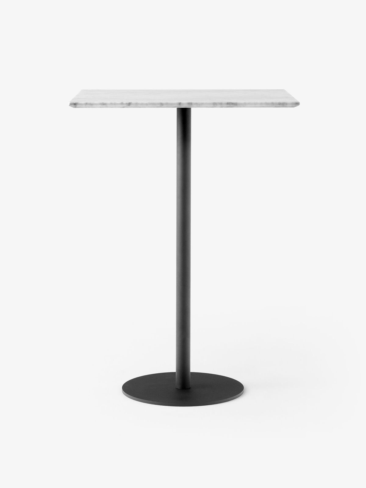 Table haute In Between SK21 de Sami Kallio - &amp;Tradition-Pied central noir mat-Linoléum Forbo-The Woods Gallery
