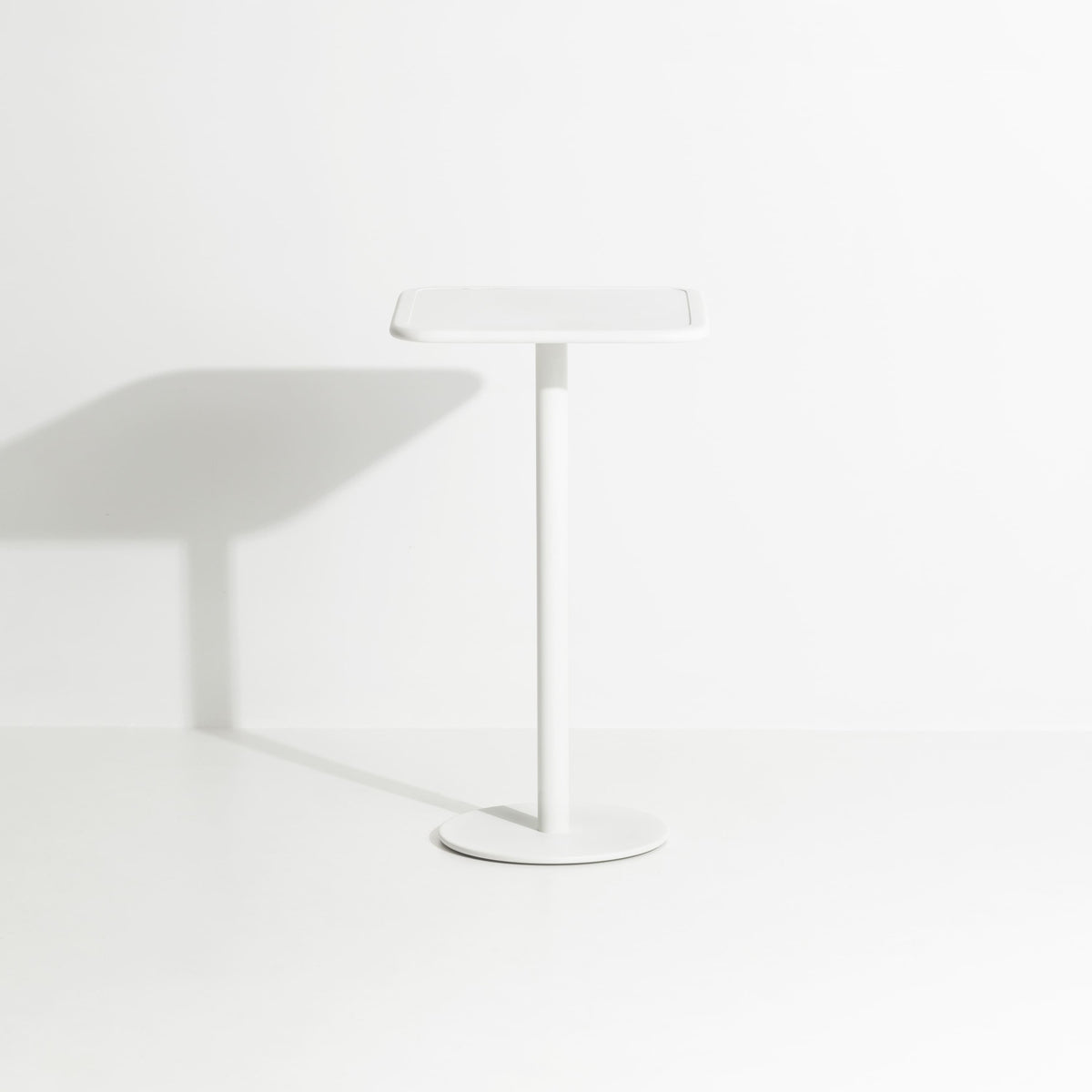 Table haute carrée Week-End 60 × 60 de Studio Brichet-Ziegler - Petite Friture-Blanc-The Woods Gallery