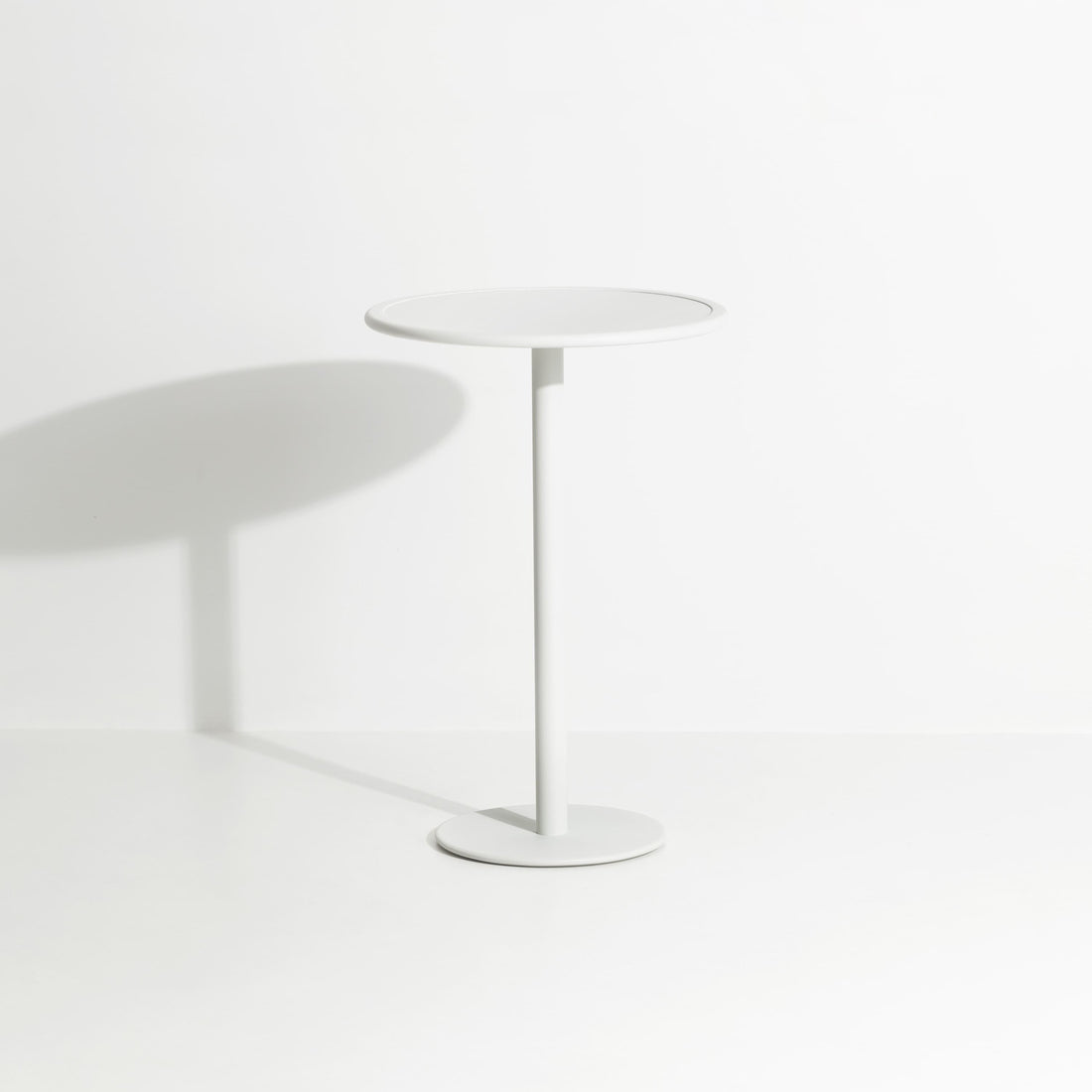 Table haute ronde Week-End de Studio Brichet-Ziegler - Petite Friture-Blanc-The Woods Gallery