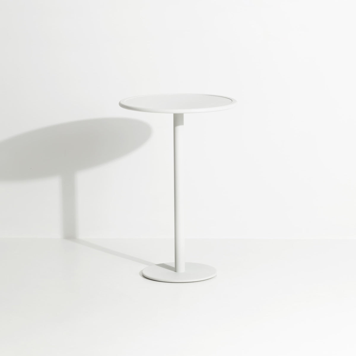 Table haute ronde Week-End de Studio Brichet-Ziegler - Petite Friture-Blanc-The Woods Gallery