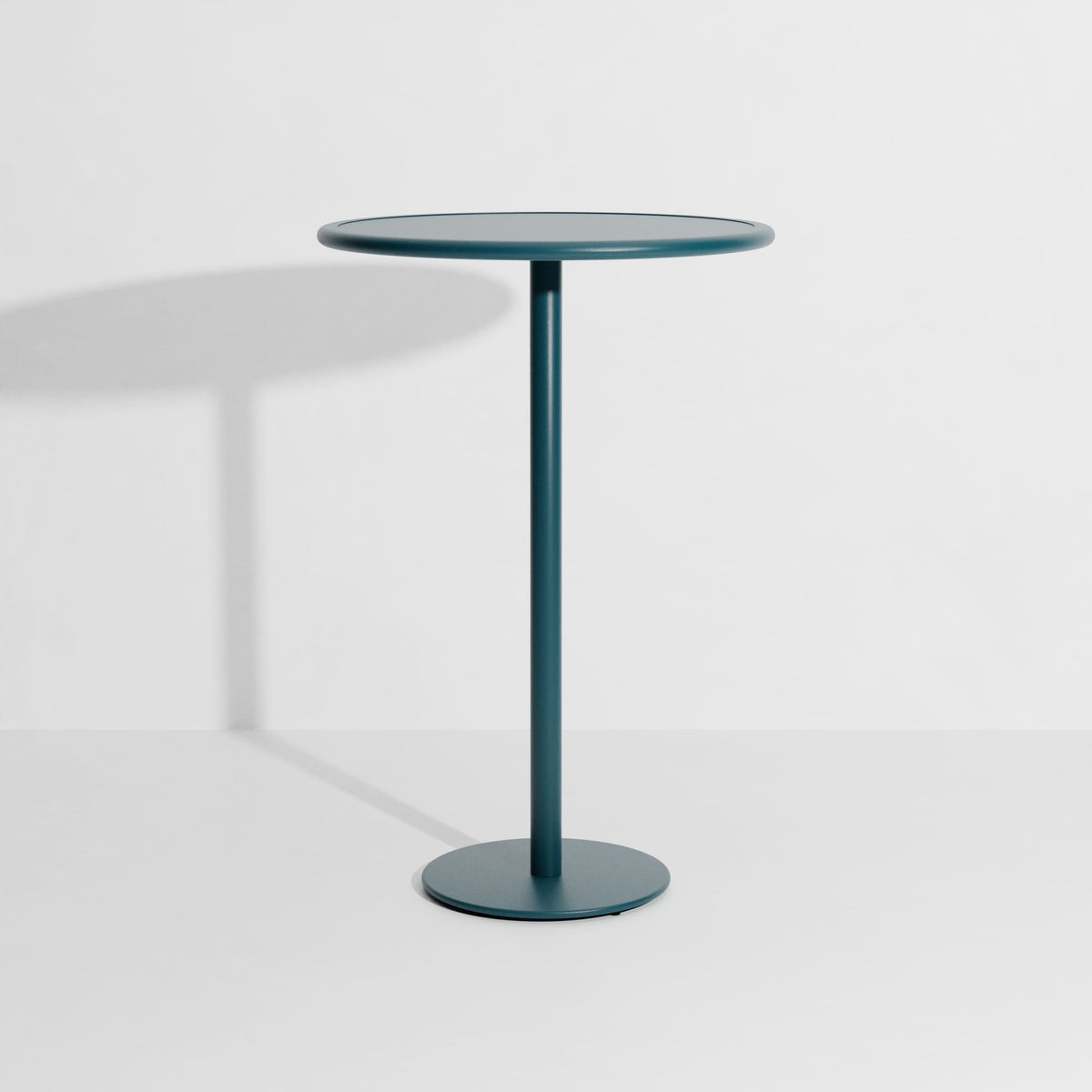 Table haute ronde Week-End de Studio Brichet-Ziegler - Petite Friture-Bleu Océan-The Woods Gallery