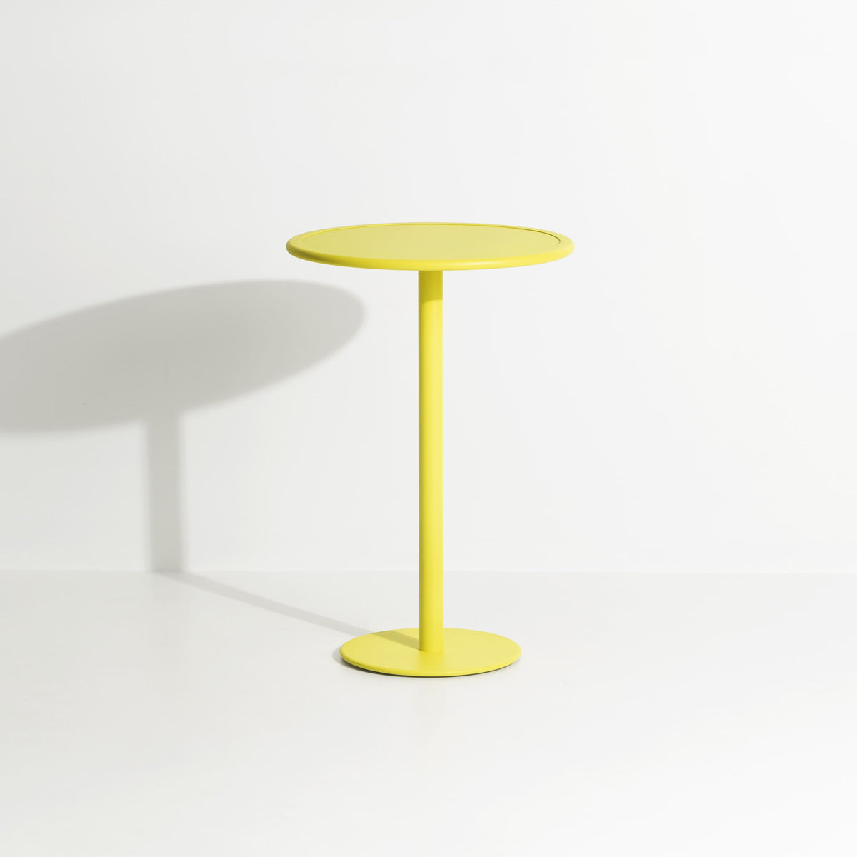 Table haute ronde Week-End de Studio Brichet-Ziegler - Petite Friture-Jaune-The Woods Gallery