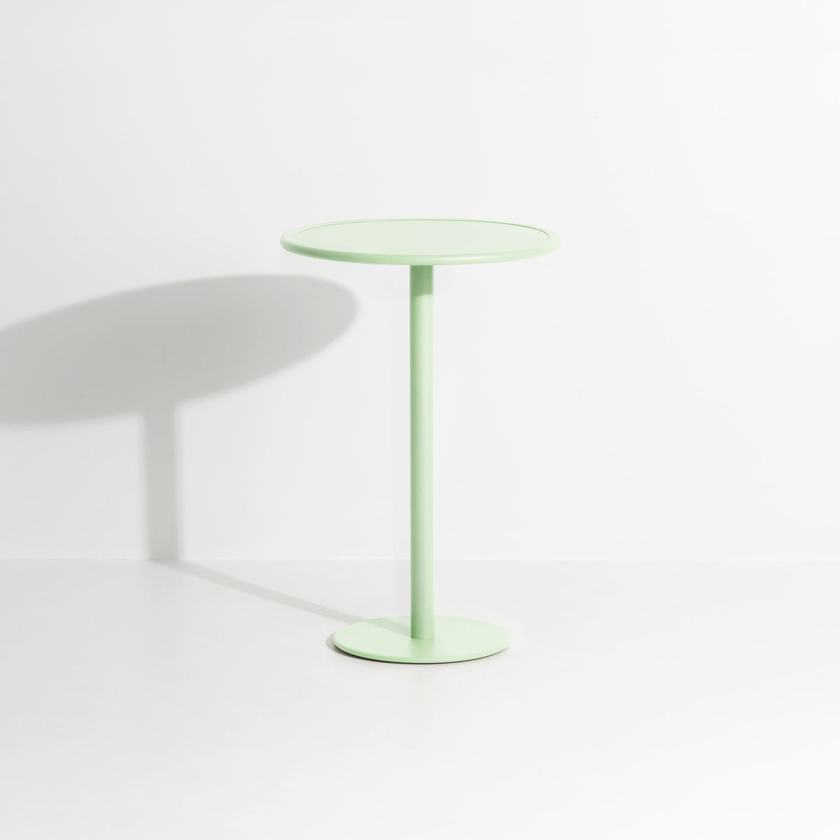Table haute ronde Week-End de Studio Brichet-Ziegler - Petite Friture-Vert pastel-The Woods Gallery