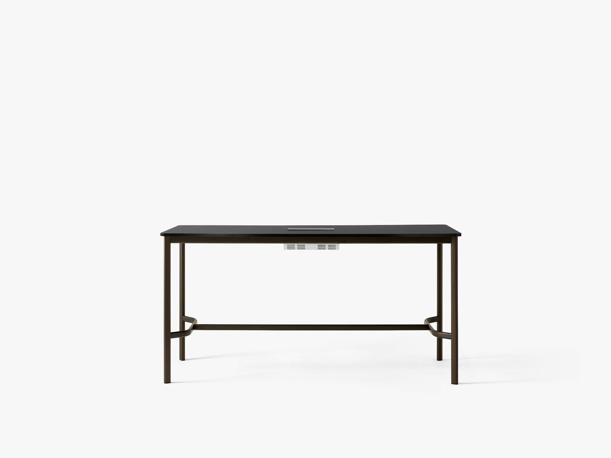 Table mange-debout Drip HW62 de Hee Welling - &amp;Tradition-Noir-Linoléum Burgundy 4154-The Woods Gallery