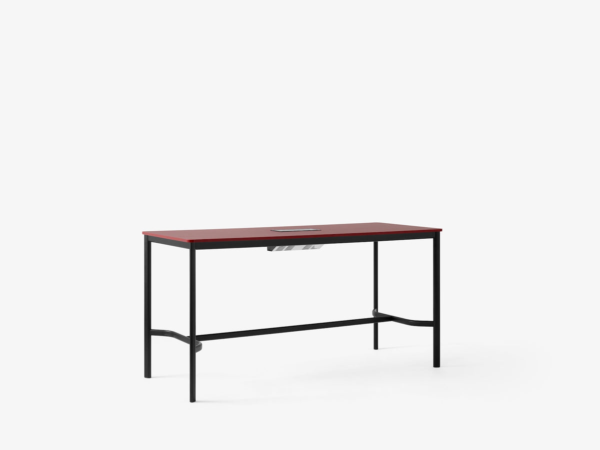 Table mange-debout Drip HW62 de Hee Welling - &amp;Tradition-Noir-Linoléum Burgundy 4154-The Woods Gallery