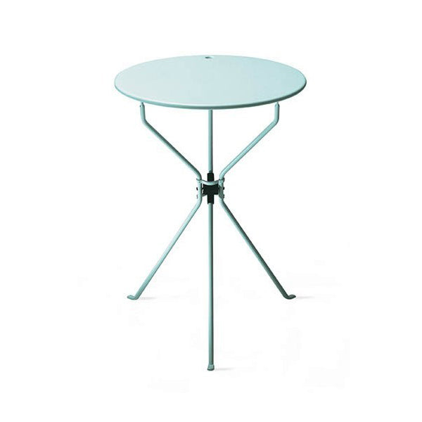 Table pliante Cumano Ø55 cm par Achille Castiglioni - Zanotta-Bleu eau-The Woods Gallery