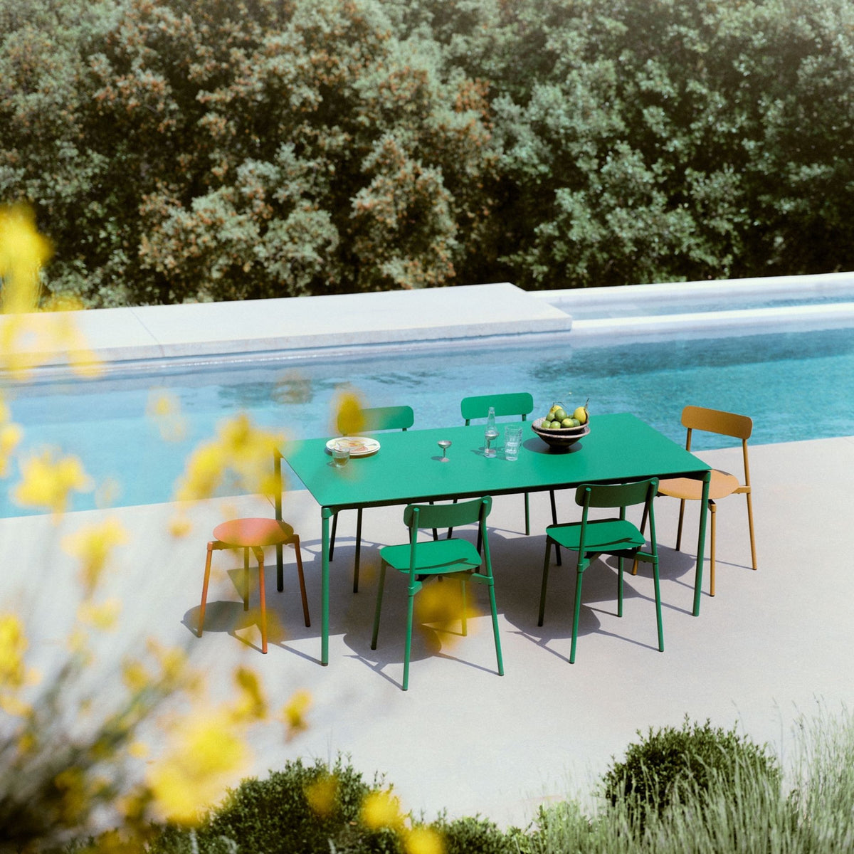 Table rectangulaire L 180 Fromme de Tom Chung - Petite Friture-Noir-The Woods Gallery