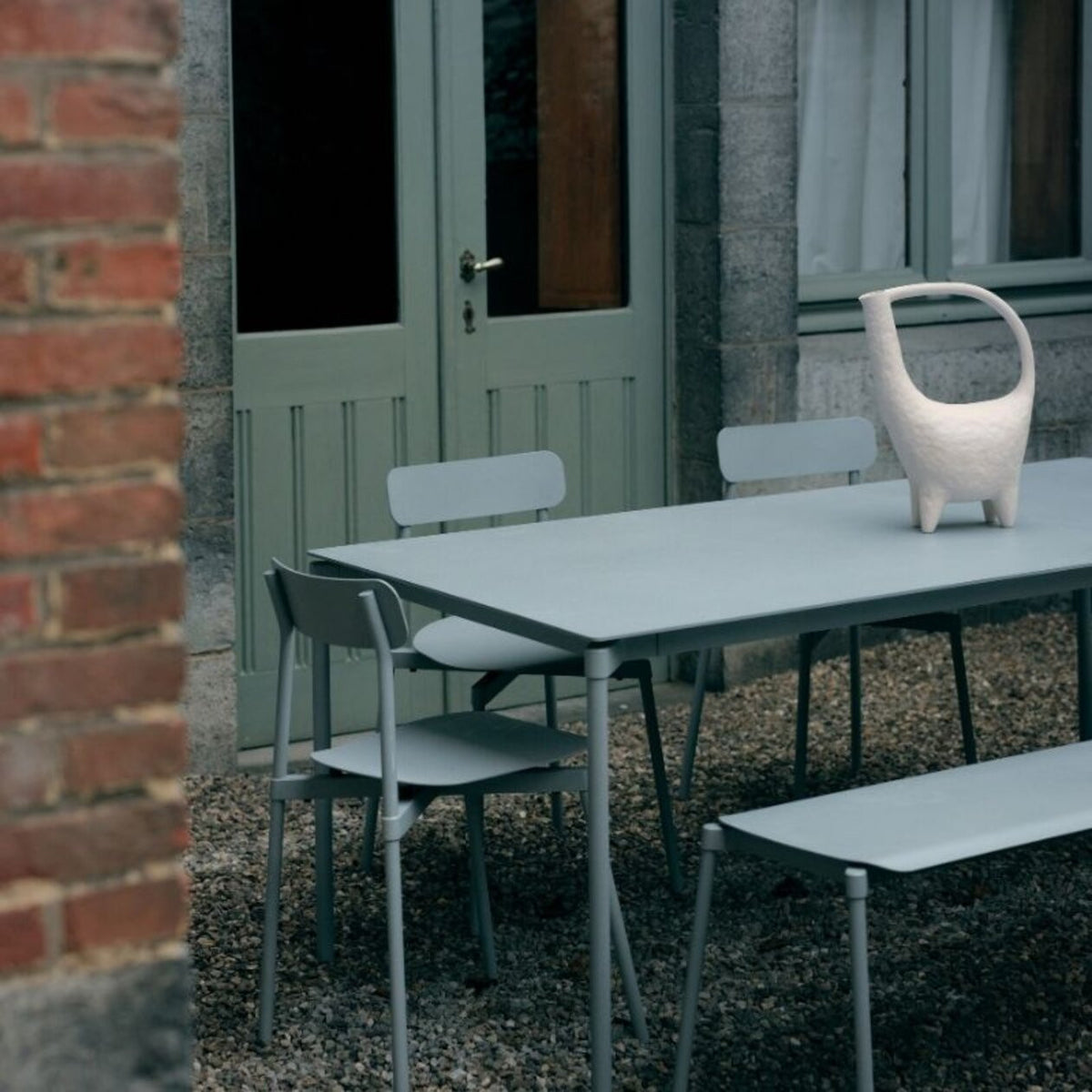 Table rectangulaire L 180 Fromme de Tom Chung - Petite Friture-Noir-The Woods Gallery