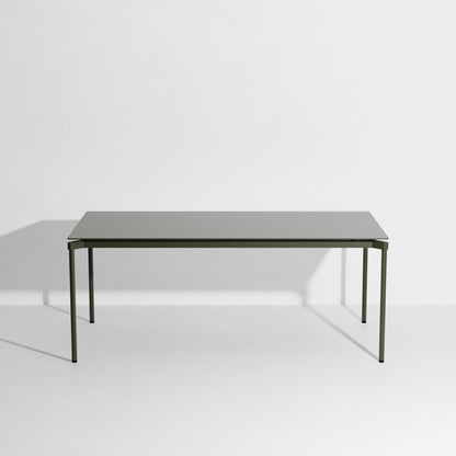 Table rectangulaire L 180 Fromme de Tom Chung - Petite Friture-Vert bouteille-The Woods Gallery