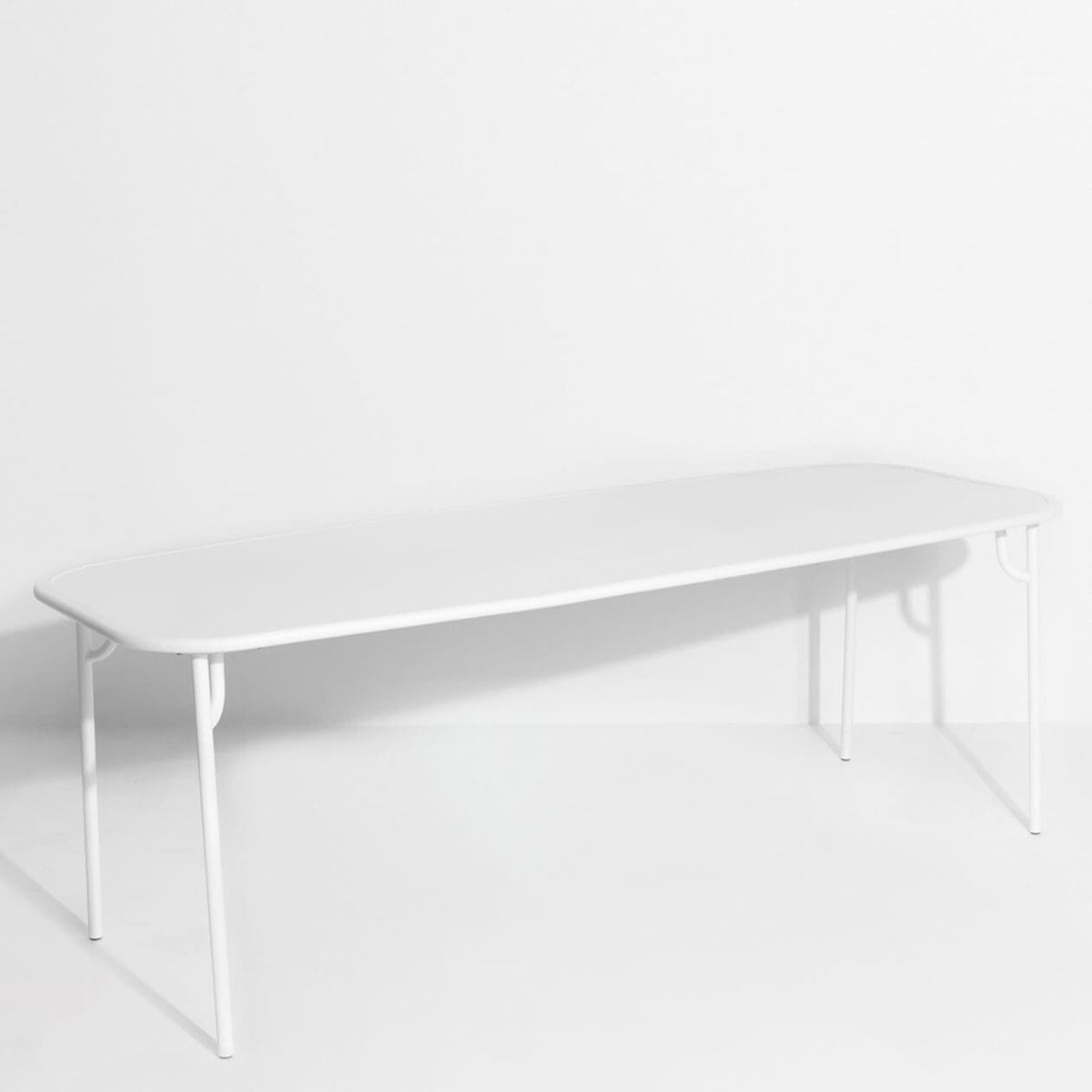 Table rectangulaire Large Week-End L 220 de Studio Brichet-Ziegler - Petite Friture-Blanc-Plein-The Woods Gallery