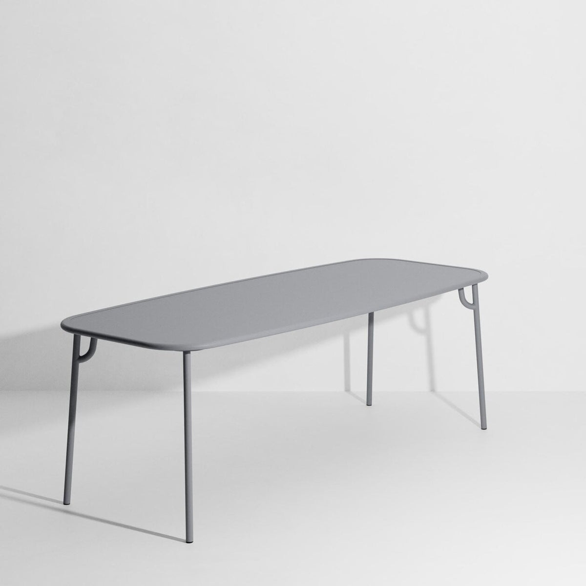 Table rectangulaire Large Week-End L 220 de Studio Brichet-Ziegler - Petite Friture-Gris pierre-Plein-The Woods Gallery