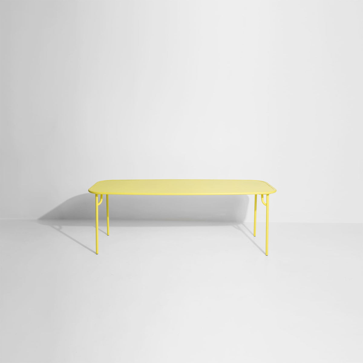 Table rectangulaire Large Week-End L 220 de Studio Brichet-Ziegler - Petite Friture-Jaune-Plein-The Woods Gallery