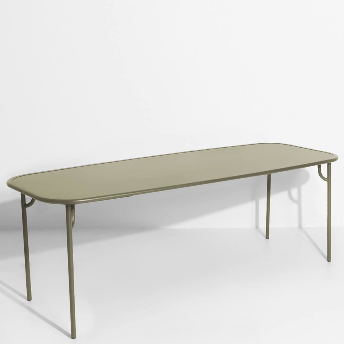 Table rectangulaire Large Week-End L 220 de Studio Brichet-Ziegler - Petite Friture-Vert jade-Plein-The Woods Gallery
