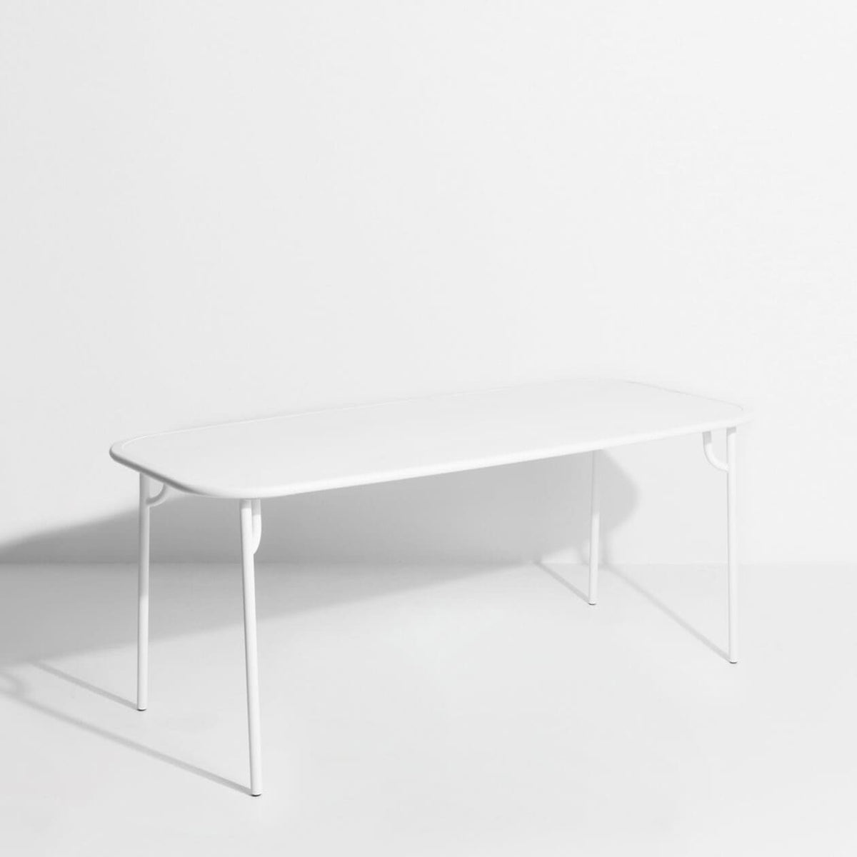 Table rectangulaire Médium Week-End L 180 de Studio Brichet-Ziegler - Petite Friture-Blanc-Plein-The Woods Gallery