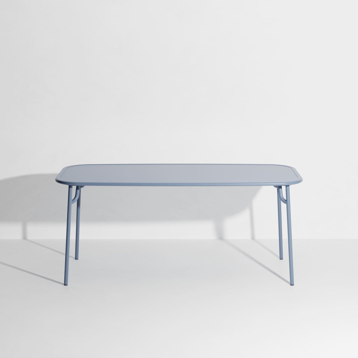 Table rectangulaire Médium Week-End L 180 de Studio Brichet-Ziegler - Petite Friture-Bleu Pigeon-Plein-The Woods Gallery