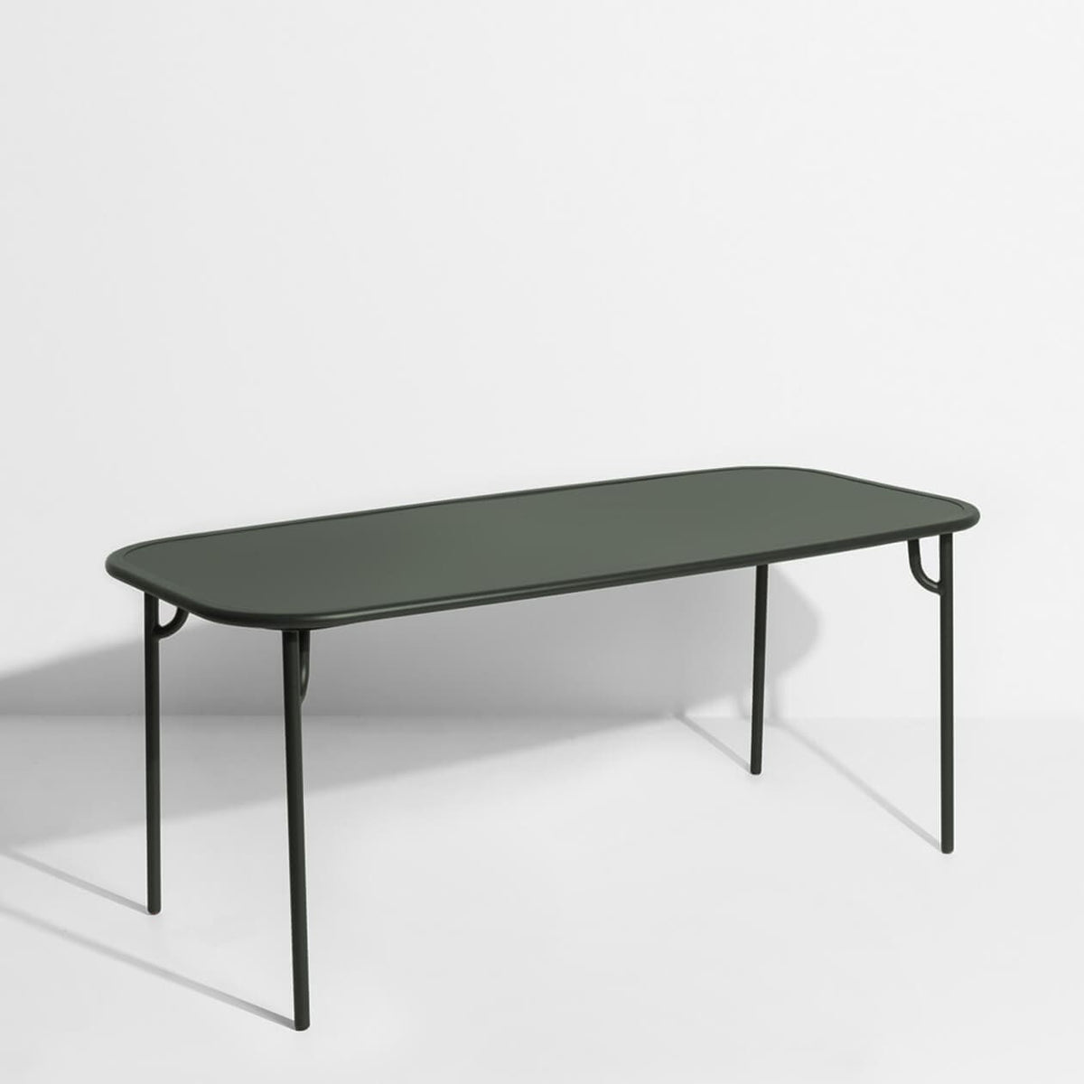Table rectangulaire Médium Week-End L 180 de Studio Brichet-Ziegler - Petite Friture-Vert bouteille-Plein-The Woods Gallery