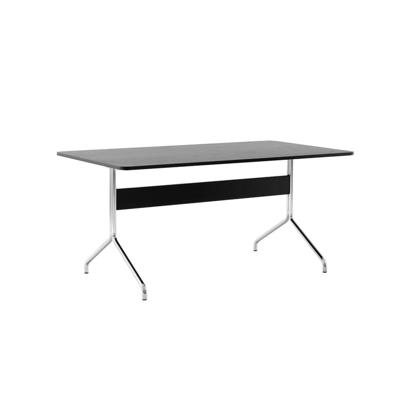 Table rectangulaire Pavilion AV18 L 160 cm de Anderssen &amp; Voll - &amp;Tradition-Noir / Chromé-The Woods Gallery