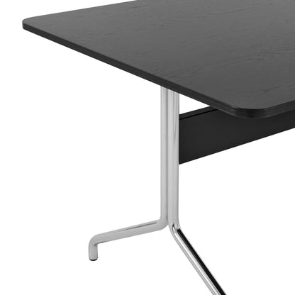 Table rectangulaire Pavilion AV18 L 160 cm de Anderssen &amp; Voll - &amp;Tradition-Noyer / Chromé-The Woods Gallery