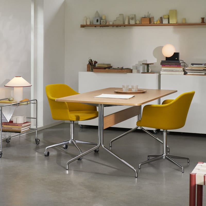 Table rectangulaire Pavilion AV18 L 160 cm de Anderssen &amp; Voll - &amp;Tradition-Noyer / Chromé-The Woods Gallery