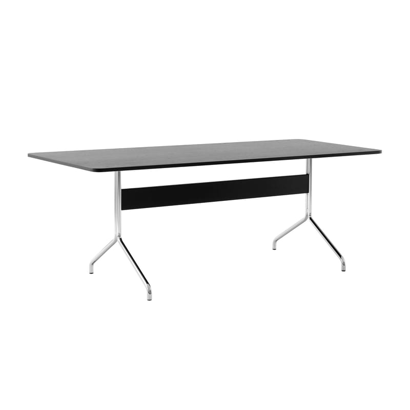 Table rectangulaire Pavilion AV19 L 200 cm de Anderssen & Voll - &Tradition-Noir / Chromé-The Woods Gallery