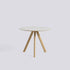 Table ronde CPH 20 de Ronan et Erwan Bouroullec - Hay-Ø 90 cm, Chêne massif laqué, plateau linoléum blanc cassé-The Woods Gallery