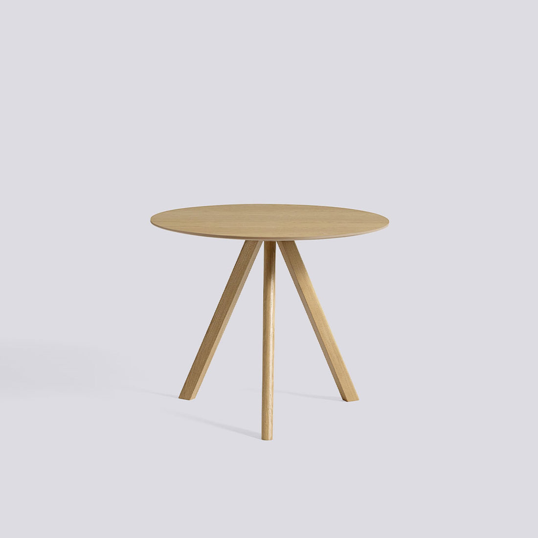 Table ronde CPH 20 de Ronan et Erwan Bouroullec - Hay-Ø 90 cm, Chêne massif laqué, plateau placage de chêne laqué-The Woods Gallery
