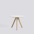 Table ronde CPH 20 de Ronan et Erwan Bouroullec - Hay-Ø 90 cm, Chêne massif laqué, plateau stratifié blanc-The Woods Gallery