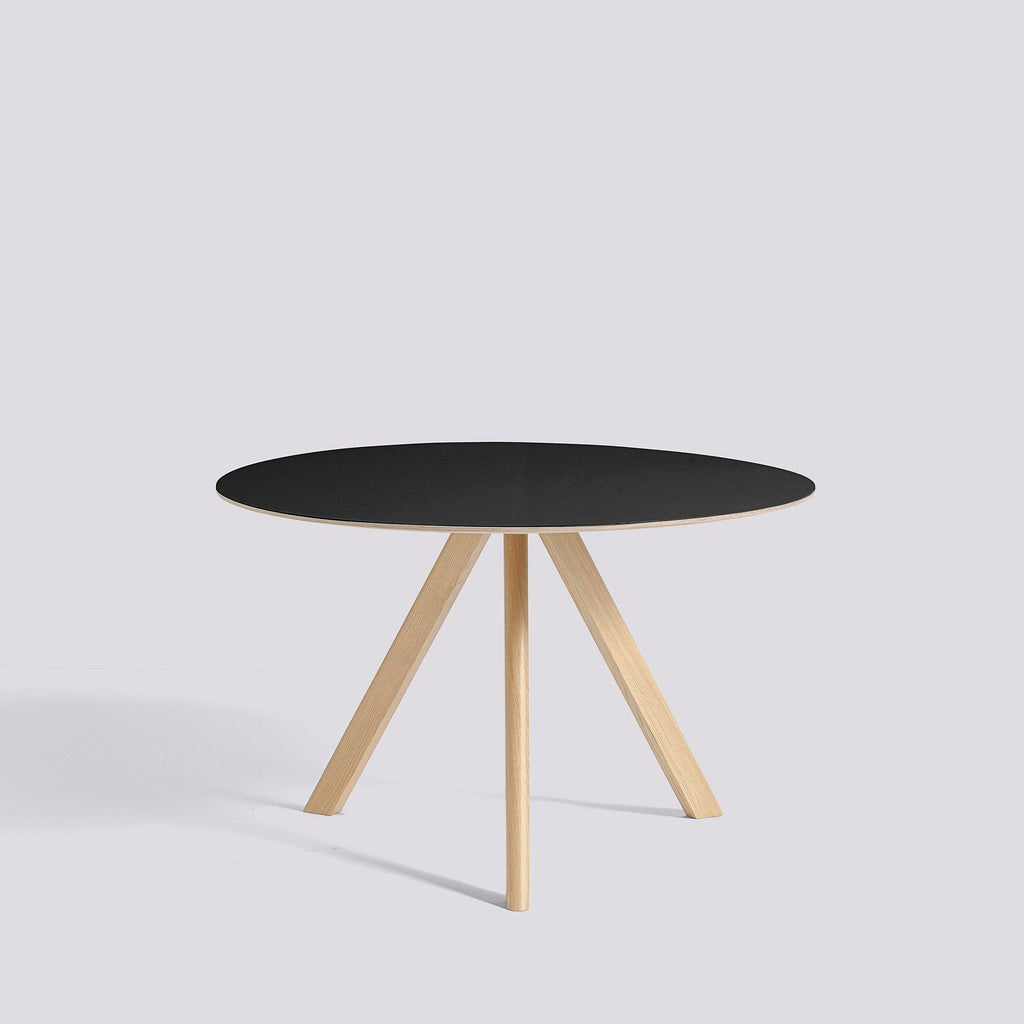 Table ronde CPH 20 par Ronan & Erwan Bouroullec Ø90 / Ø120 - Hay-Chêne Noir-Ø120 X H74 cm-The Woods Gallery